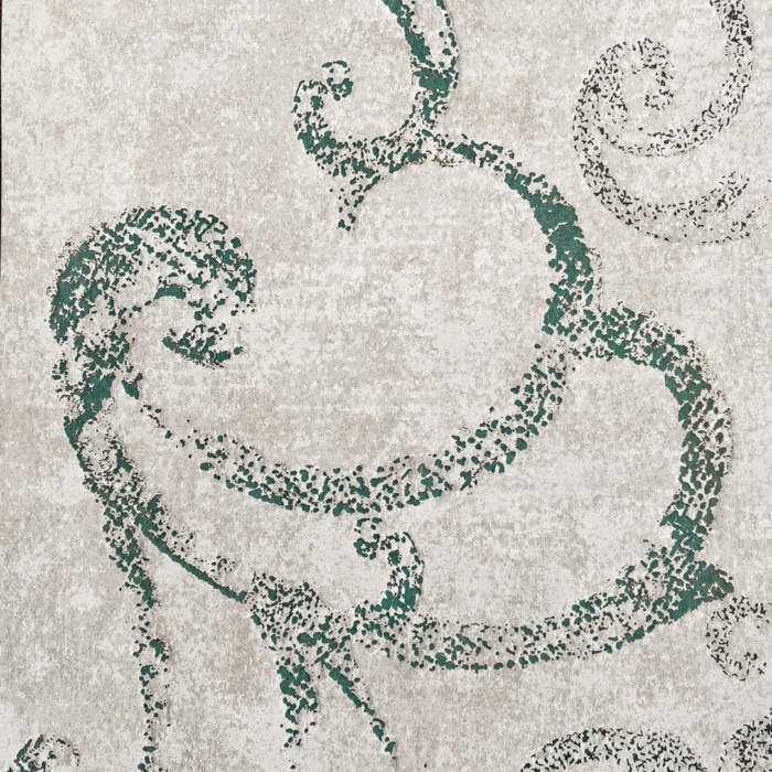 Verdigris Scroll Luxe Wallpaper