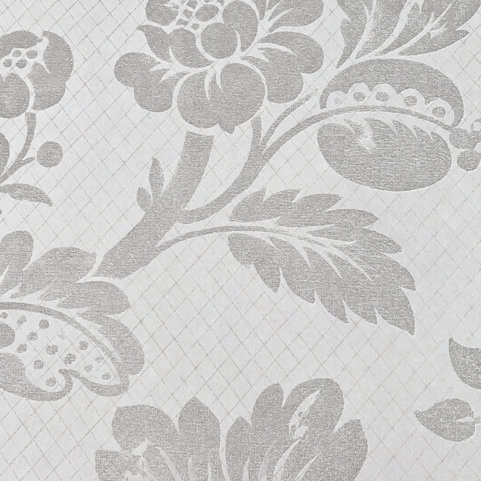 Silver Botanical Heritage Wallpaper
