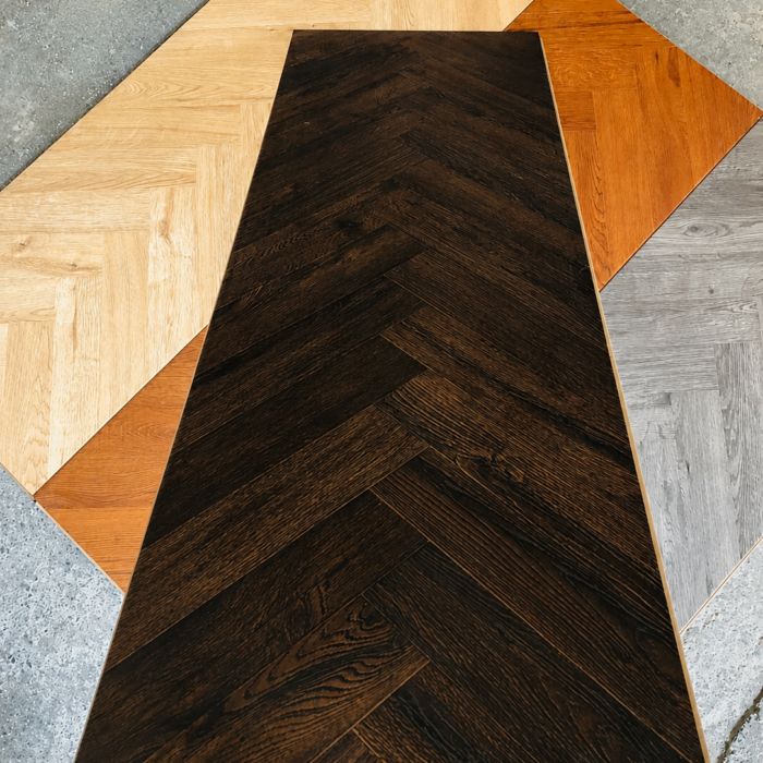 Midnight Chevron Oak Wood Look Luxury Flooring