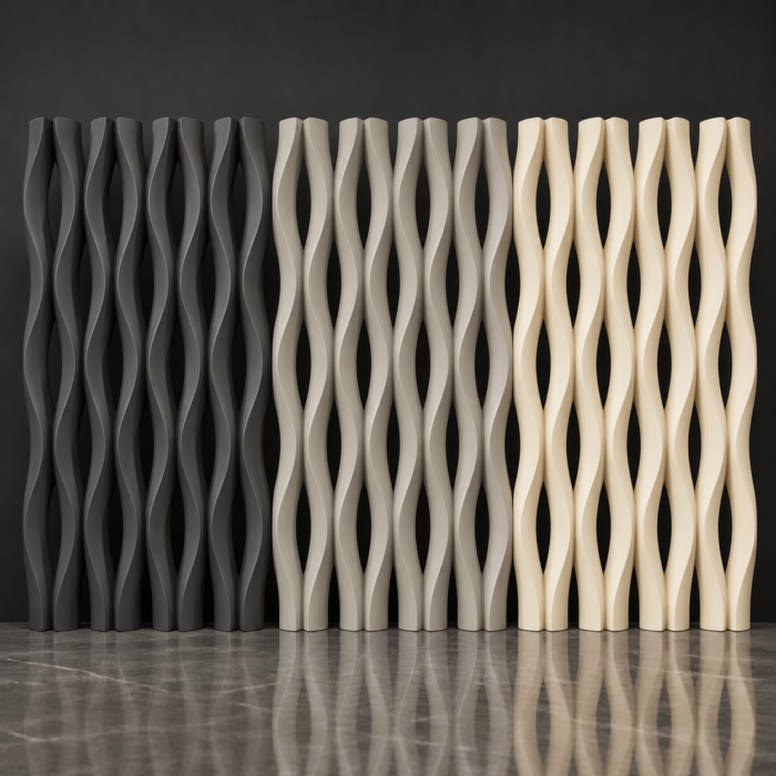 WaveFlow™ Sculpted 3D PU Wall Panel