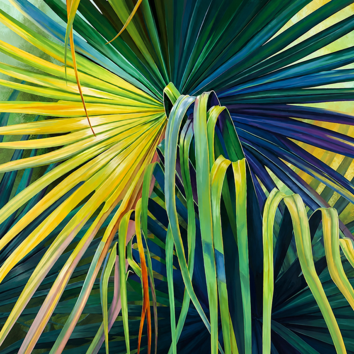 Verdant Radiance Tropical Botanical Custom Wall Mural