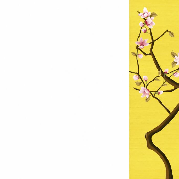 Golden Sakura Serenity Custom Wall Mural