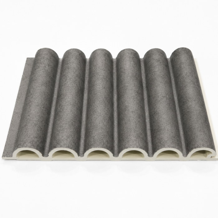 Premium Charcoal Stone Fluted PVC Wall Panel