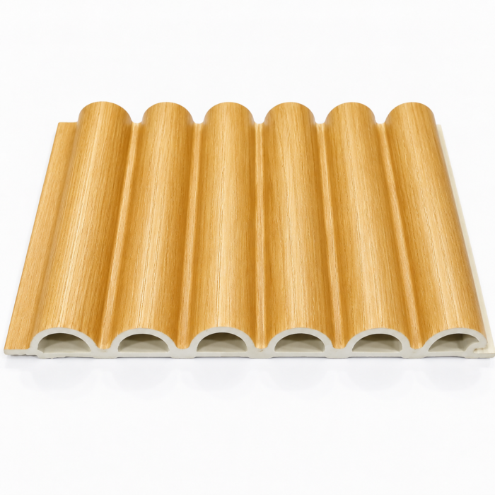 Premium Golden Oak Fluted PVC Wall Panel