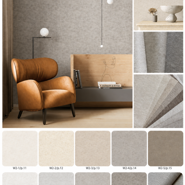 Premium Neutral Linen Texture Wallpaper – Modern Grey Textured Wall Covering