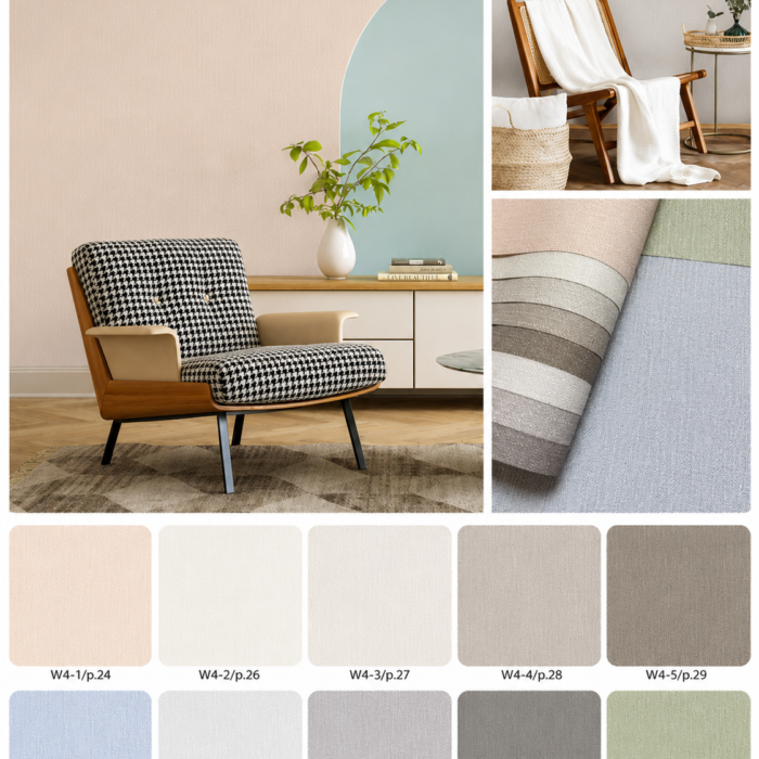 Premium Pastel Linen Texture Wallpaper – Modern Textured Wall Covering