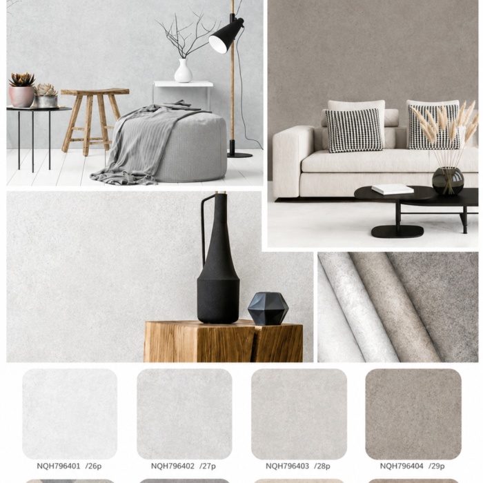 Premium Concrete Texture Wallpaper – Modern Cement Effect Wall Covering