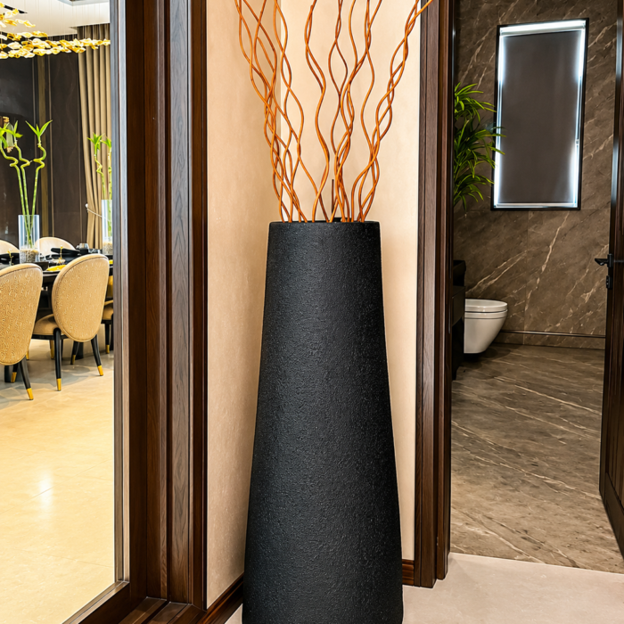 Luxury Decorative Floor Vase with Curly Willow Branches