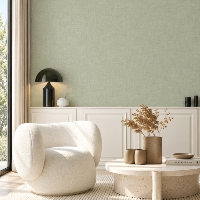 Sage Green Textured Wallpaper | W1-8/p.08